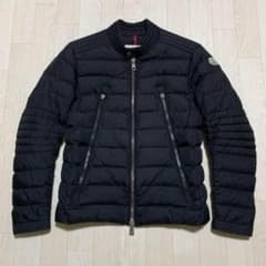 美品⭐️モンクレール　AMIOT アミオット　ライダース　ダウン　黒4D170 モンクレール⭐️AMIOT アミオット ライダースダウン 0 ブラック 4D96