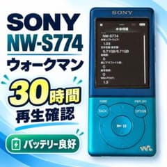 良品】SONY ウォークマン NW-S774 ブルー 30時間再生確認 - メルカリ