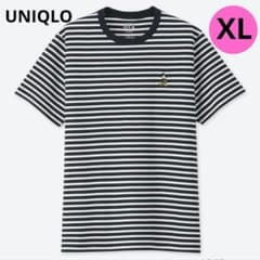 Thumbnail of UNIQLO　ユニクロ　ミッキーマウス　ボーダー　XL　ネイビー　ホワイト　白