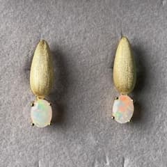 遊色ばちばち ファセットカット オパール ユニーク 大人 ゴールド