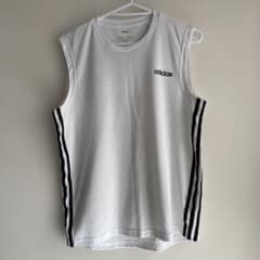 adidas ノースリーブ タンクトップ ホワイト Lサイズのサムネイル