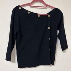 ニット　ブラック　（七分丈）のサムネイル
