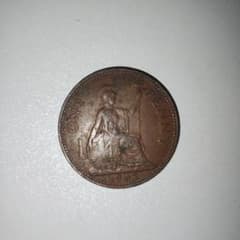 1962年 イギリス 1ペニー硬貨のサムネイル