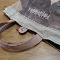 古布　酒袋ハンドメイド パッチワーク ２wayバッグのサムネイル