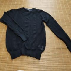 natural VINTAGE GOA ブラックニットセーター　透かし編み