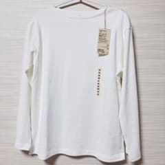 値下げしました【無印良品】婦人ボートネック長袖Tシャツ M ホワイトのサムネイル