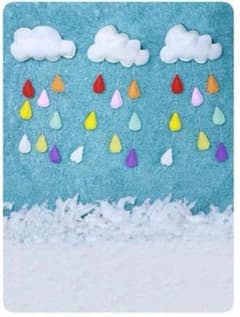 背景布　タペストリー　雨　梅雨　夏のサムネイル