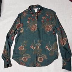 希少　BROOKS BROTHERS USA製　レーヨン　花柄　総柄　シャツ