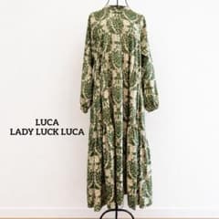 LUCA ルカ/レディラックルカ 総柄 ティアード マキシワンピース ぽわん袖のサムネイル