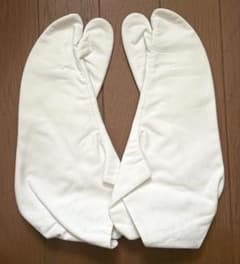 白足袋 24.5cm 4枚コハゼ　高級綿キャラコのサムネイル