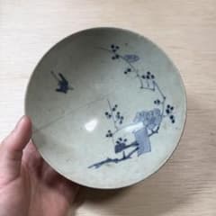 古伊万里 染付 嗽茶碗 茶碗 江戸時代 初期伊万里 藍九谷 古美術 骨董