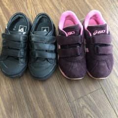 asics アシックス　vans バンズ　2足セット　17cmのサムネイル