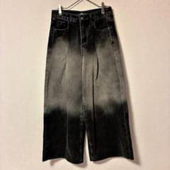 グラデーション ワイドデニムパンツ ブラックのサムネイル