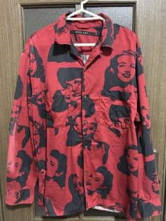 niko and… ニコアンド 総柄シャツ 長袖 赤×黒 ゆったり アート柄のサムネイル