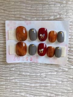 ベリーショート　ネイルチップ　べっ甲のサムネイル