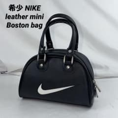 希少 NIKE leather mini Boston bag swoosh - メルカリ
