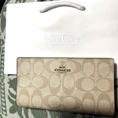 【新品】COACH 長財布 ベージュのサムネイル