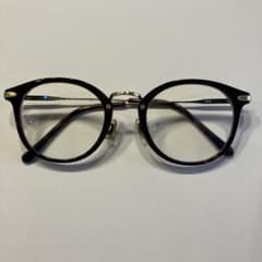 Zoff 度なし ブルーライトカット ダークブラウン ラウンドメガネのサムネイル