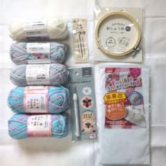 パンチニードル 毛糸 刺しゅう枠 接着芯 ハンドメイドスターターセットのサムネイル