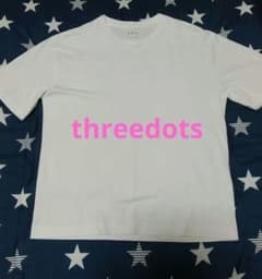 threedots ホワイト Tシャツ 半袖 コットンＬサイズのサムネイル