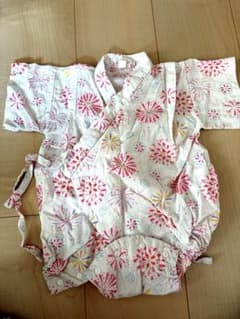 ベビー 甚平 ロンパース 花火柄のサムネイル
