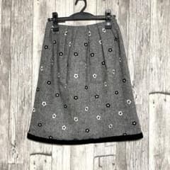 エムズグレイシー【美品】40 花柄刺繍ひざ丈スカート - メルカリ