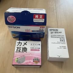 EPSON メンテナンスボックス インクカートリッジ カメ セット - メルカリ