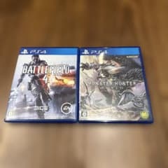 PS4 게임 2개 세트 배틀 필드 4 몬스터 헌터 월드