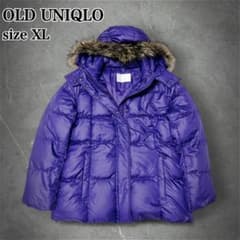 y2k OLD UNIQLO archive ダウンジャケット ファー 光沢 - メルカリ