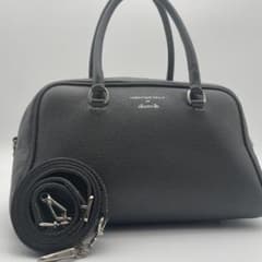 美品】クリスチャンヴィラ ミニボストンバッグ 2way オールレザー 