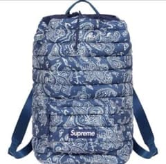 supreme ペイズリー柄 リュック バックパック ブルー 青 ストリート 