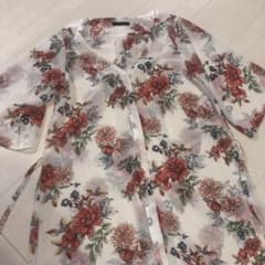 ジーナシス　シフォンフラワーワンピースのサムネイル