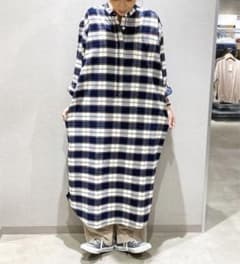 無印　フランネルクルタ　チェックのサムネイル