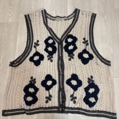 Samansa Mos2 ニットベスト 花柄