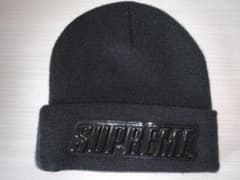 Supreme Raised Patent Logo Beanie Blackのサムネイル