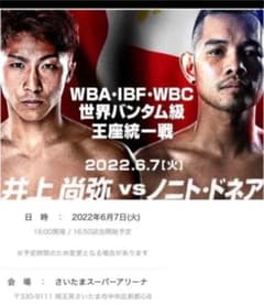 井上尚弥 vs ノニト・ドネア　チケットC席　ボクシングバンタム級王座統一戦のサムネイル