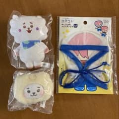BTS BT21 푹신푹신 마스코트 RJ & 봉제인형 클립 레인 코트