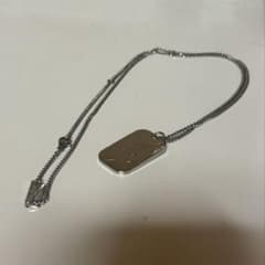 ルイヴィトン　ネックレス　トップ　ドッグタグ　プレート　シルバー　メンズ　レディ LOUIS VUITTON（ルイ・ヴィトン） ロケットネックレス モノグラム