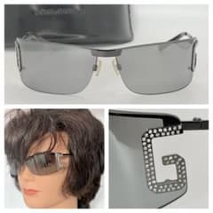 デカロゴ　DOLCE&GABBANA ドルチェ&ガッバーナ サングラス 黒 激レア】ドルチェ＆ガッバーナ サングラス D&Gロゴ ラインストーン 黒