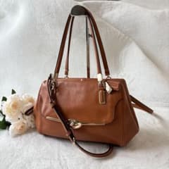 希少✨COACH コーチ ショルダーバッグ ターンロック オールレザー 2way