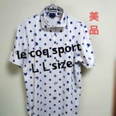 le coq sportif ゴルフシャツ ドット柄 LL　美品のサムネイル