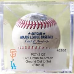 大谷翔平 実投球 158km 三ゴロアウト MLB公式ホログラム認証 大谷翔平 実投球 158km 三ゴロアウト MLB公式ホログラム認証 - メルカリ