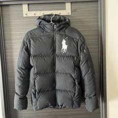 ポロ・ラルフ・ローレン フード付きダウンジャケット グレー - メルカリ