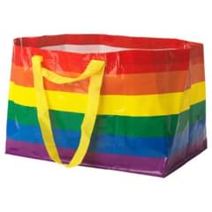 IKEA STORSTOMMA レインボーエコバッグ