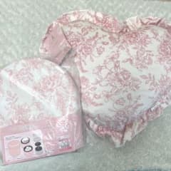 スツール&ハートクッションセット　花柄　ピンク　青木美沙子　NINA'S コラボ スツール&ハートクッションセット 花柄 ピンク 青木美沙子 NINA'S