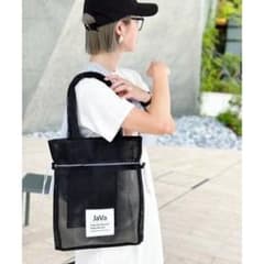 《JAVAジャバ 別注》お洒落度アップ。シアーメッシュ２way巾着トートバッグのサムネイル