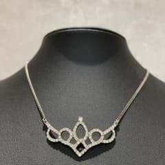希少✨サンローランパリ ネックレス ティアラ 王冠 ラインストーン