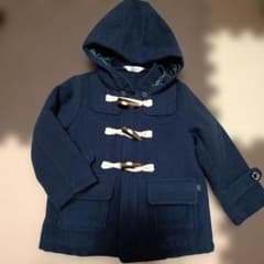 ネイビー フード付き ダッフルコートのサムネイル