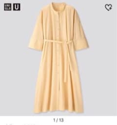 ユニクロ スタンドカラーシャツワンピースのサムネイル