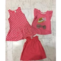 ワンピース、Tシャツ３枚セットのサムネイル